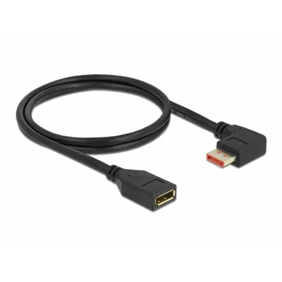 Produktbild von DeLOCK DisplayPort Verlängerungskabel Stecker 90° rechts gewinkelt zu Buchse 8K 60 Hz 1 m, 1 m, DisplayPort, DisplayPort, Männlich, Weiblich, 7680 x 4320 Pixel