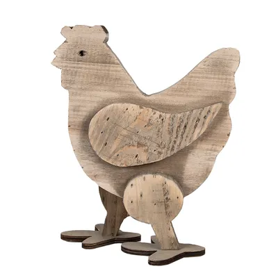 Produktbild von Clayre & Eef Dekorationsfigur Huhn 28 cm Braun Holz
