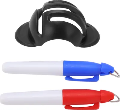 Immagine prodotto di Dispositivo per tracciare linee da golf con sagoma marcatore, marcatore a tripla traccia a 3 linee per l'allineamento delle palline da golf, nero