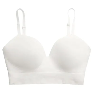 Produktbild von Damen Komfort BH mit verstellbaren Trägern, Damen BH ohne Bügel, BH Bügellos - UPVITA L Weiß