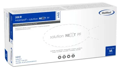 Produktbild von 10x MaiMed-solution next PF white Gr. M, 200St/B | Box (200 Stück)