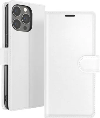 Zdjęcie produktu dla Zanaé, etui z klapką na iPhone'a 13 Pro z uchwytem na karty i klapką magnetyczną, białe