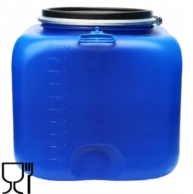 Zdjęcie produktu dla Beczka Plastikowa 100 L Do Kiszenia Kapusty Deszczówka Woda Obejma