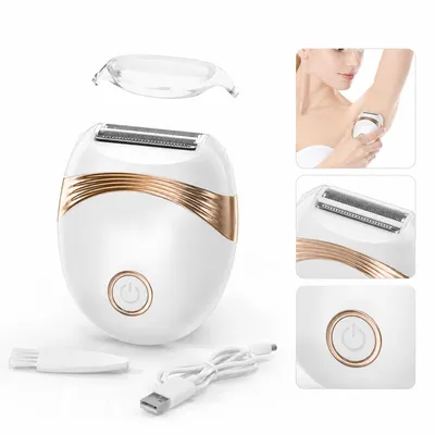 Produktbild von Damen Rasierer elektrisch USB, kabelloser Körper- & Bikini Trimmer, hautfreundlicher Intimrasierer, wiederaufladbar für Beine & Achseln