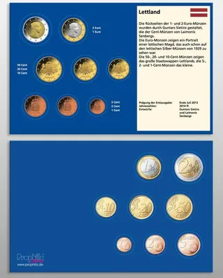 Produktbild von Prophila Collection 10 Münz-Tabletts Lettland