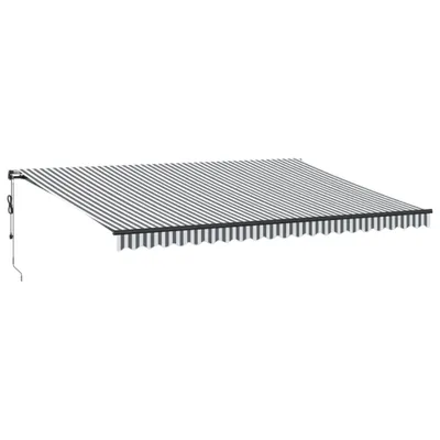 Produktbild von vidaXL Markise Automatisch mit LEDs Anthrazit & Weiß 500x350 cm