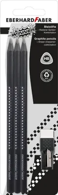 Produktbild von Eberhard Faber 510197, HB, Schwarz, Graphit, Dreieckig, Büro, Schule, 52%, Box