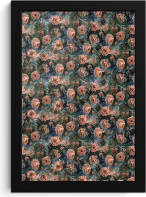 Produktbild von MuchoWow® MuchoWow® Gerahmtes Poster Rosen - Aquarell - Rosa 20x30 cm - Poster mit zchwarzem Bilderrahmen - Drucken - Bilder Poster im Rahmen