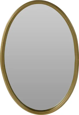 Produktbild von Spiegel Wandspiegel Badspiegel Garderobe Oval Goldfarben 32x48cm A170