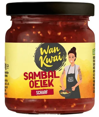 Verpackungsbild Wan Kwai Sambal Oelek mit scharfen Pfeffer und süßem Geschmack 200g