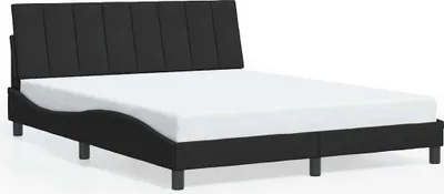 Produktbild von vidaXL Bettgestell ohne Matratze "Hanko" Schwarz 160x200 cm Samt