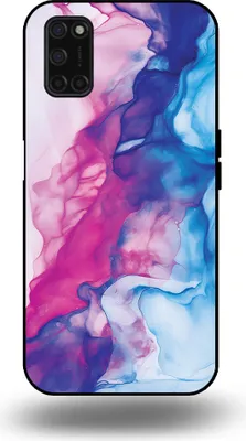 Zdjęcie produktu dla Etui na telefon Smartphonica odpowiednie dla OPPO A52 / A72 4G / A92 z nadrukiem różowo-niebieskiego marmuru - TPU Backcover Case Rose Blue Marble Design