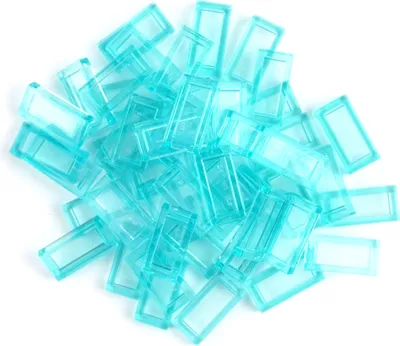 Produktbild von LEGO® 1x2 Fliesen Hellblau Transparent - 3069b NEU! Menge 100x