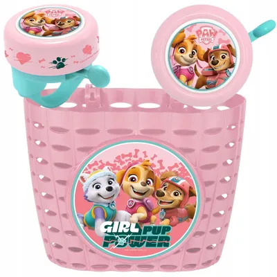 Produktbild von Seven Paw Patrol Kinder Fahrradkorb & Klingel Set
