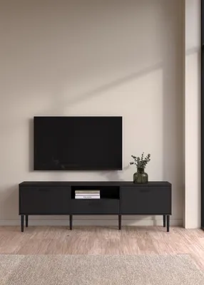 Obrázok produktu pre Mediálny lowboard / TV nábytok čierny matný