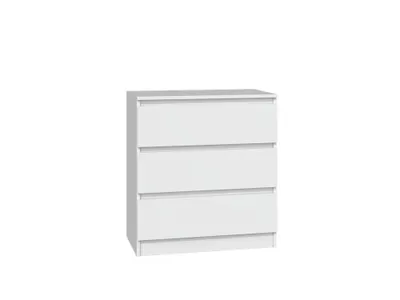 Produktbild von Kommode Wolfgang Weiß mit 3 Schubladen 70cm Breit Griflos