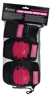 Produktbild von Skate Schutzset Street Rider rosa Größe S für Kinder 6-teilig