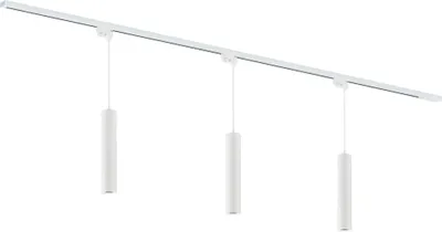 Produktbild von Qub Focus III - LED Schienensystem - Weiß - 1-Phasen - 200cm - 3x Pendelleuchten - I-Form - GU10