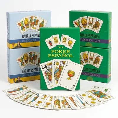 Obrázok produktu pre Balenie obsahuje 3 balíčky kariet, vyrobené v Španielsku: 2 balíčky španielskych kariet z
