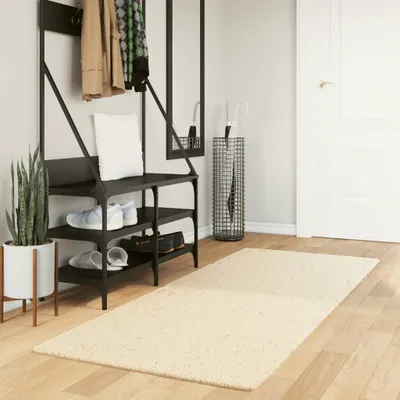 Produktbild von "im Sonderangebot"Teppich Wohnzimmer - Modern Stil - HUARTE Kurzflor Weich und Waschbar Creme 80x200cm NEU544257 - Designerteppiche