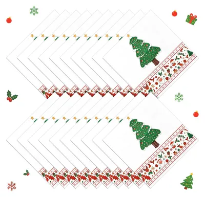 Weihnachtsservetten 40 Stück Papierservietten festlich
