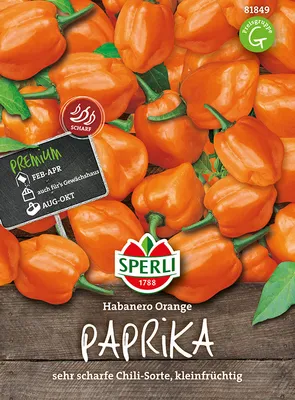 Produktbild von Sperli Paprika Habanero Orange - der Scharfe - Gemüsesamen