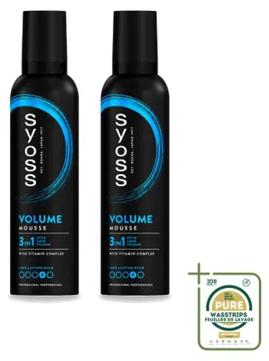 Productafbeelding van 2 x Syoss Volume Haarmousse - 250 ml - Voordeelverpakking - 2 stuks