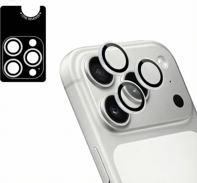Immagine prodotto di imoshion confezione da 2 cover per l'obiettivo della fotocamera dell'iPhone 17 Pro / 17 Pro Max - Argento