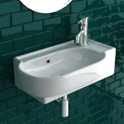 Produktbild von Waschbecken für Badezimmer und Gästetoilette 45 cm Keramik