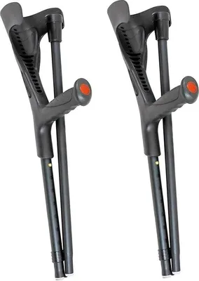 Produktbild von Famanu Unterarmgehstützen mit Armstütze - Ergonomisch, Faltbar, Höhenverstellbar