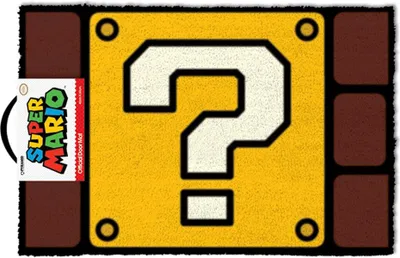 Image de Paillasson Kokos - Tapis de porte Kokos - Super Mario - Bloc point d'interrogation