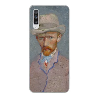 Produktbild von MuchoWow® Handyhülle Schutzhülle Hülle für Samsung Galaxy A70 Selbstporträt - Vincent van Gogh Silikon Softcase Handy Hülle - Schutzhaube