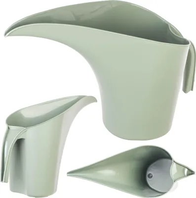 Produktbild von KADAX Gießkanne 2 Liter, Grün, kleine Blumengießkanne aus Kunststoff für Zimmerpflanzen, moderne Giesskanne mit ergonomischem Griff und langem Ausguss