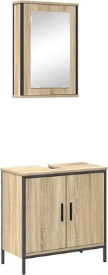 Immagine prodotto di Set di mobili per il bagno 2 pcs Marrone Legno multistrato