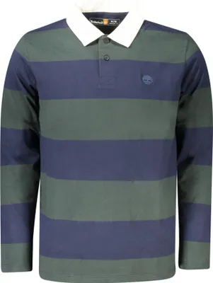Image de Polo vert à rayures pour hommes - coupe régulière avec détails contrastés