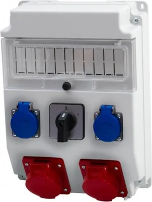 Imagen del producto de CAJA de distribución 2x16A/5P, 2x230V, 0/1, 11 metros, IP44