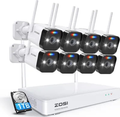 Produktbild von ZOSI 2K Überwachungskamera Set Aussen WLAN mit 1TB Festplatte