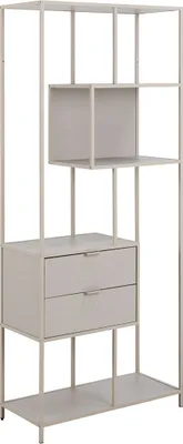Zdjęcie produktu dla Seaford regał 2 szuflady 4 półki szare.
