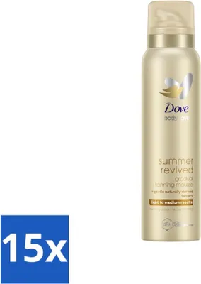Produktbild von Dove Body Love Selbstbräunungsmousse - Summer Revived - Leicht-Mittel - 150 ml - Vorteilspack - 15 Stücke