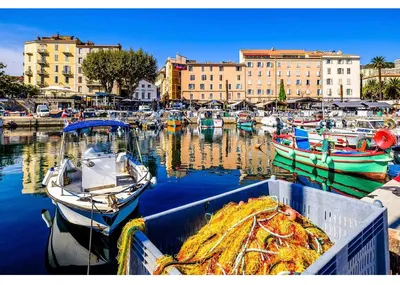 Image de Tableau sur toile port d'Ajaccio 45x65 cm, Tableau mural moderne pour décoration intérieure
