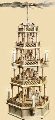 Produktbild von 5-stöckige Pyramide Christi Geburt natur (75cm) von Richard Glässer