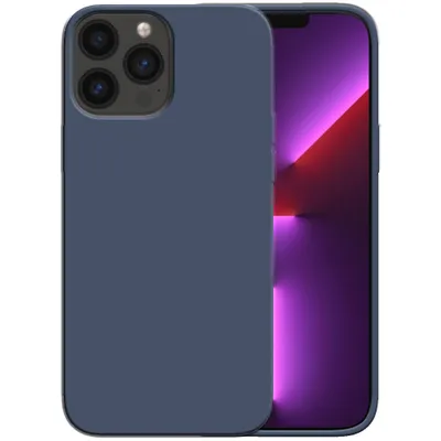 Produktbild von Smartphonica Silikonhülle für iPhone 13 Pro Max Hülle mit weicher Innenseite - Dunkelblau