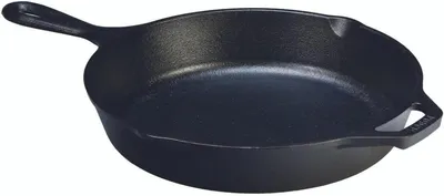 Productafbeelding van Gietijzeren Braadpan 30cm - Rond, Zwart Met Handgreep