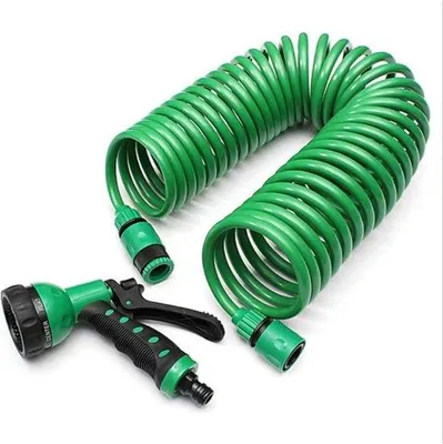 Produktbild von Famanu Flexible Gartenschlauch - 7 Sprühfunktionen - 15 Meter - Grün