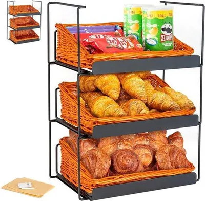 Produktbild von Famanu Obstdisplay Korb aus Weide - Gemüse Organizer für die Küche