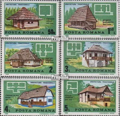 Produktbild von Briefmarken Rumänien 1989 Mi 4524-4529 (kompl.Ausg.) postfrisch Freilichtmuseum Muzeul Satului