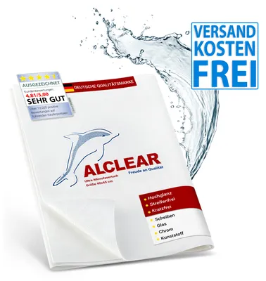 Produktbild von ALCLEAR 950001 Ultra-Microfaser Fenstertuch streifenfrei 40x45 cm