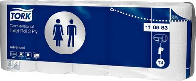 Zdjęcie produktu dla TORK 110883 Papier toaletowy T4 Advanced 3-warstwowy 10 rolek