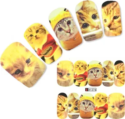 Produktbild von Tattoo Nail Art Katze Aufkleber Nagel Sticker