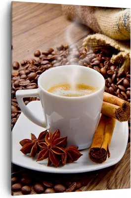 Produktbild von Bild auf Leinwand - Leinwandbild - Einteilig - Kaffee schwarz Frühstück Schokolade - 70x100cm - Wand Bild - Wandbilder - Leinwanddruck - Wanddekoration - Leinwand bilder - Wandbild - PA70x100-2152